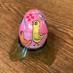 Vintage Haji Tin Litho Toy Easter Egg